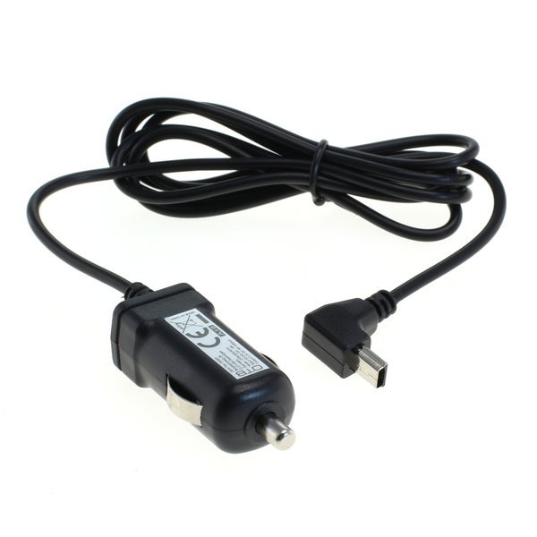 Car charger angled plug f. TomTom GO 750 Traffic